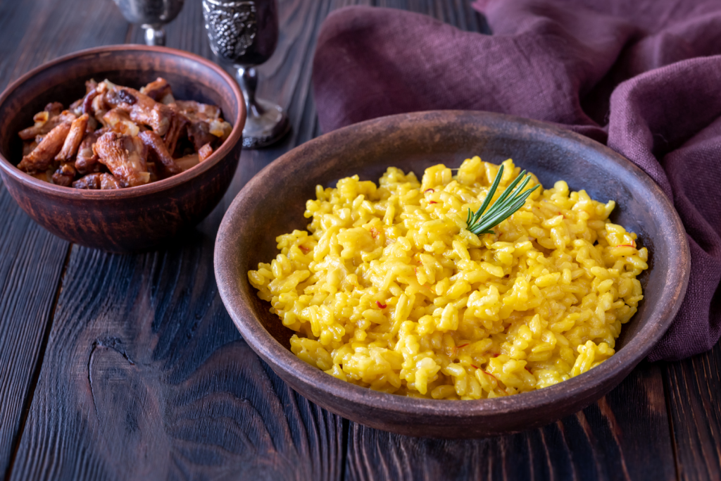 Risotto allo zafferano e funghi porcini Imprentas Magazine